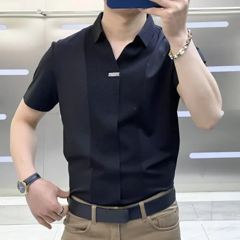 Men's Premium Patchwork Business Casual Patchwork Shirt😎🔥