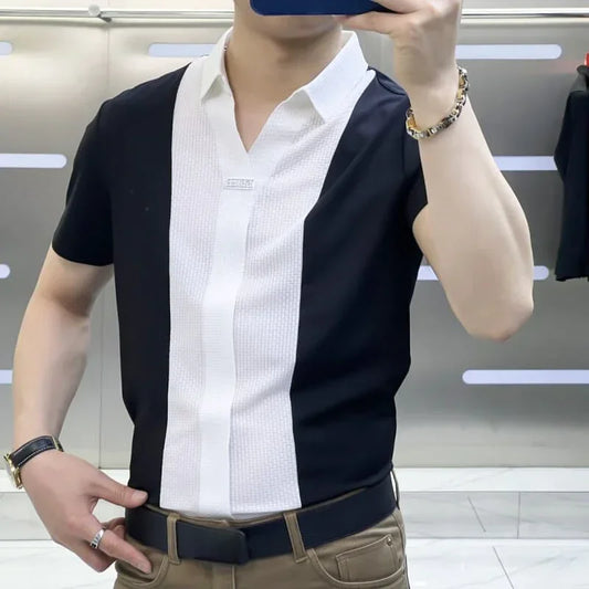 Men's Premium Patchwork Business Casual Patchwork Shirt😎🔥