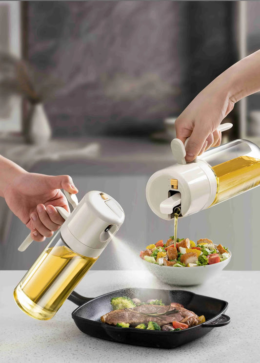 Ezzo™ Save Oil Smart Kitchen Oil Pour & Spray Glass Jar-500ML ( Eco-Friendly & Leak-Proof )